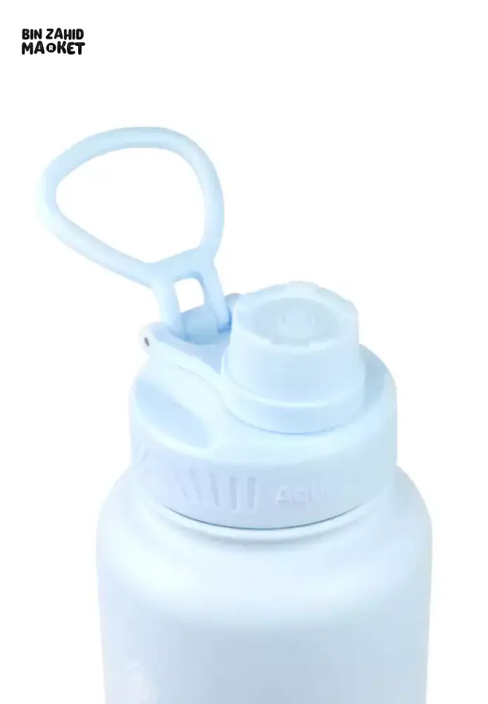 AQUAFLASK 40OZ WIDE MOUTH WATER BOTTLE DOUBLE WALL VACUUM INSULATED LEAK-PROOF & BPA-FREE - POWDER BLUE