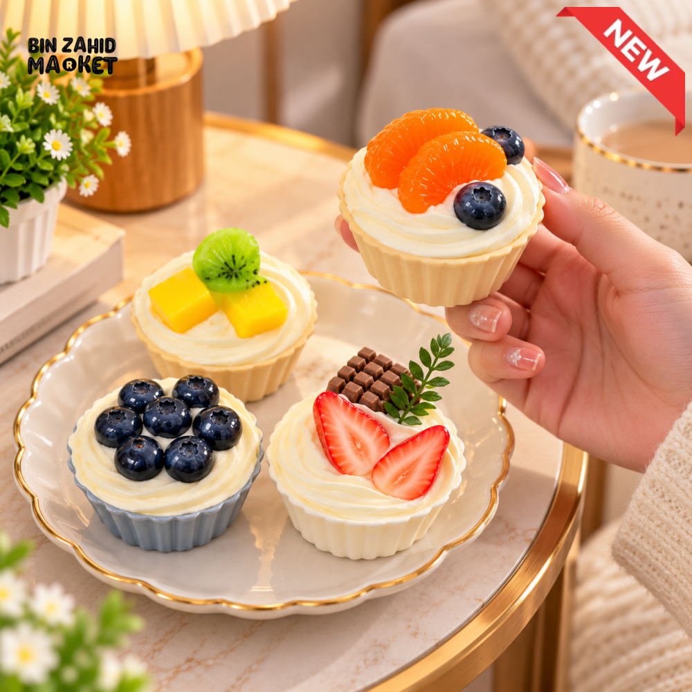 ARTIFICIAL DECORATIVE FRUIT CREAM TART - 1 PIECE - Artificial Food & Display Props