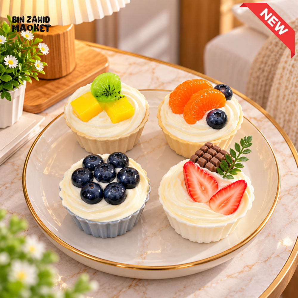 ARTIFICIAL DECORATIVE FRUIT CREAM TART - 1 PIECE - Artificial Food & Display Props