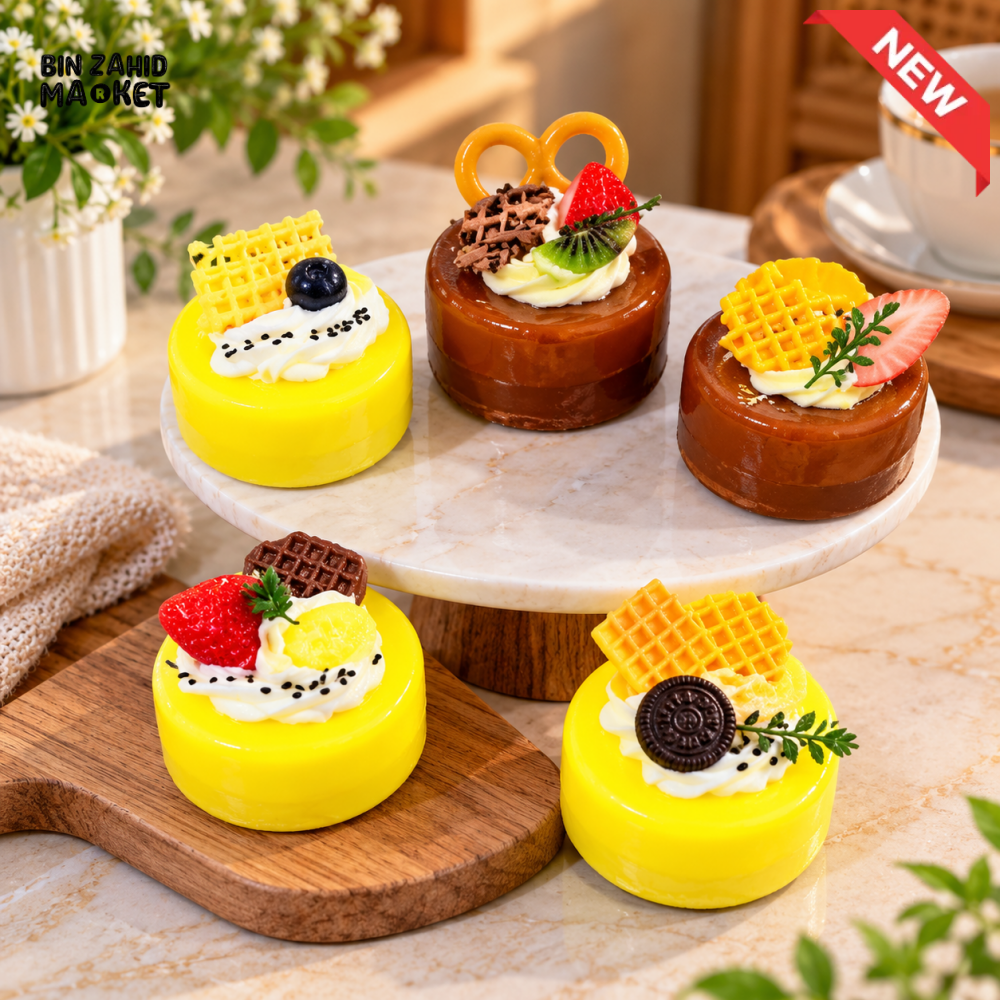 ARTIFICIAL DECORATIVE ROUND FRUIT CAKE - 1 PIECE - Artificial Food & Display Props