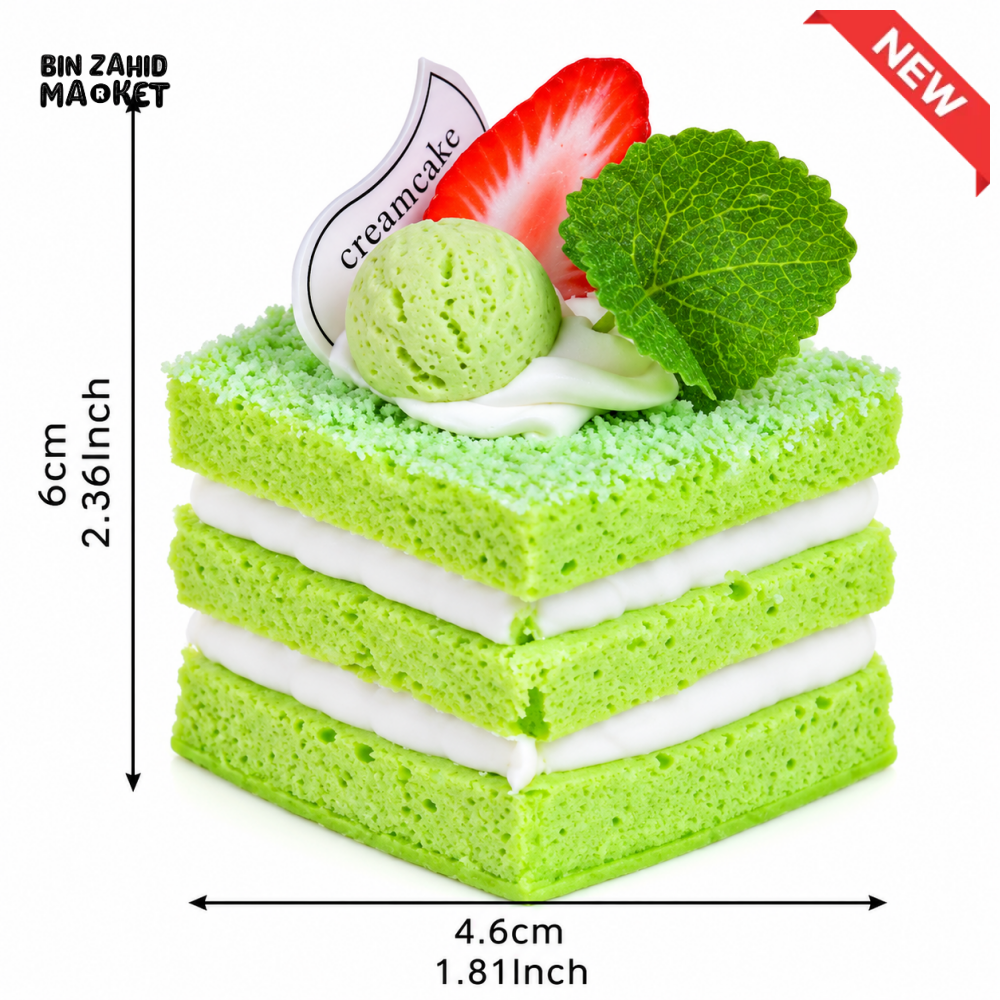 ARTIFICIAL DECORATIVE SQUARE CAKE DISPLAY SET - 1 PIECE - Artificial Food & Display Props