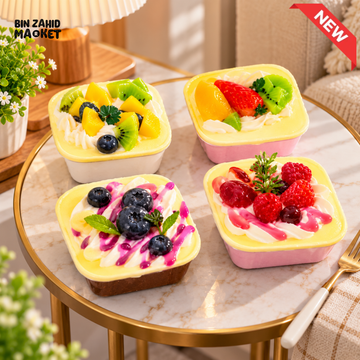 ARTIFICIAL DECORATIVE SQUARE FRUIT DESSERT - 1 PIECE - Artificial Food & Display Props