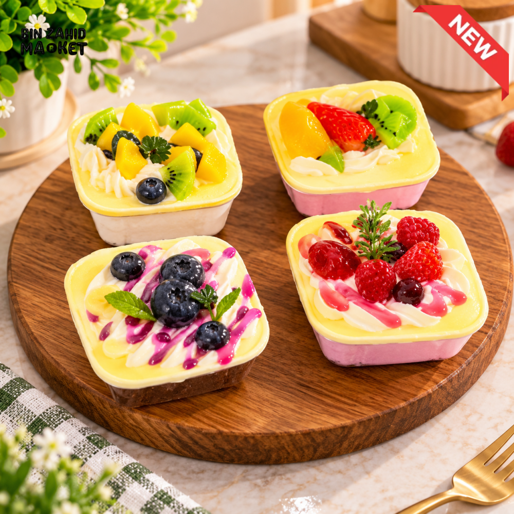 ARTIFICIAL DECORATIVE SQUARE FRUIT DESSERT - 1 PIECE - Artificial Food & Display Props