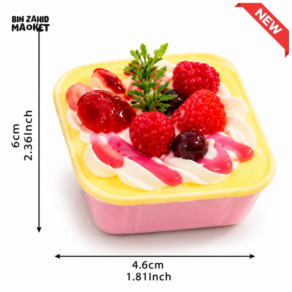 ARTIFICIAL DECORATIVE SQUARE FRUIT DESSERT - 1 PIECE - Artificial Food & Display Props