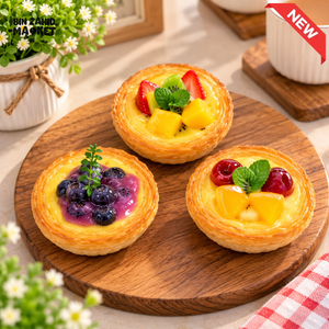 ARTIFICIAL FRUIT CUSTARD TART DISPLAY DECOR- 1 PIECE - Artificial Food & Display Props