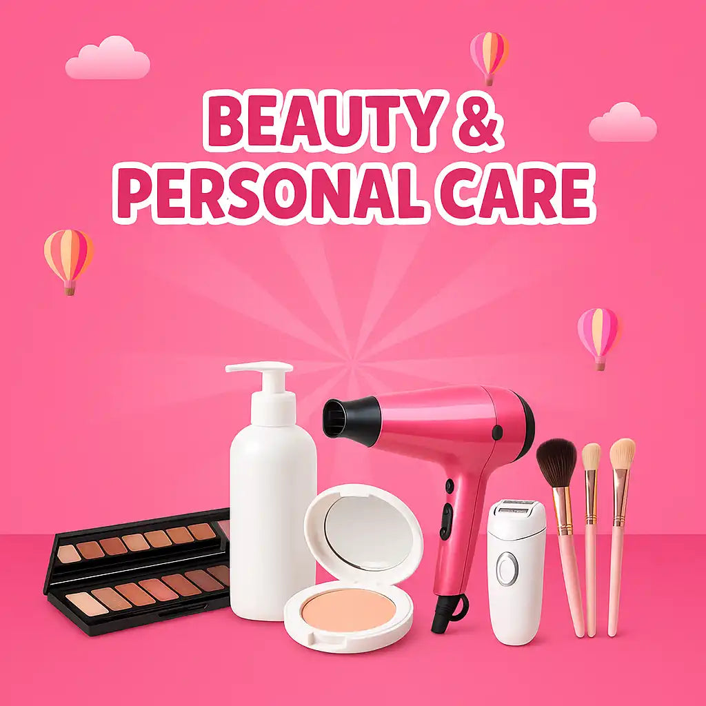 Assortment of beauty and personal care products