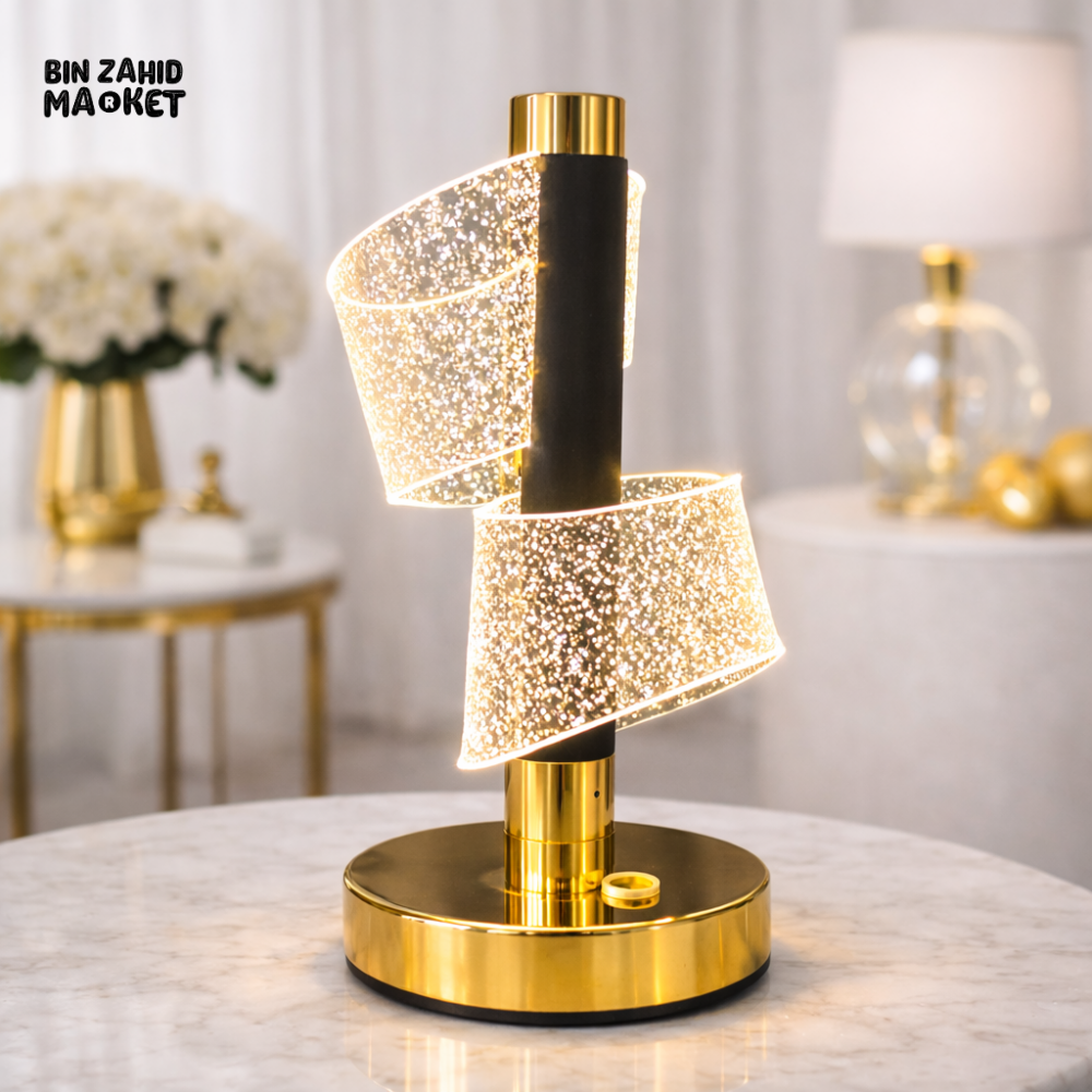 AURA TWIST CRYSTAL LED LAMP – MODERN LUXURY HOME DECOR
