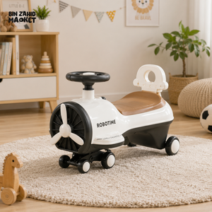 AUTO RIDE ON BABY WALKER CAR - WHITE