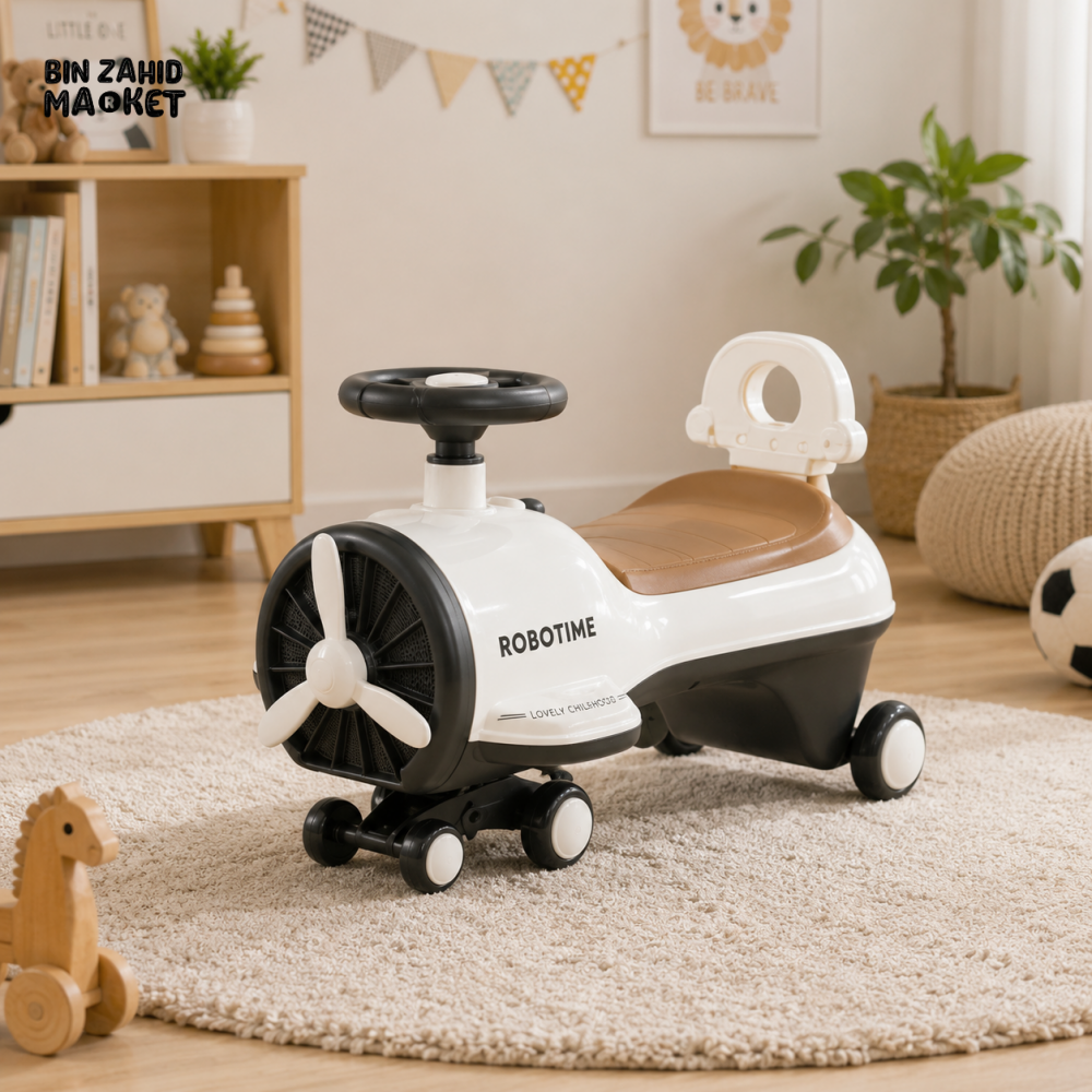 AUTO RIDE ON BABY WALKER CAR - WHITE