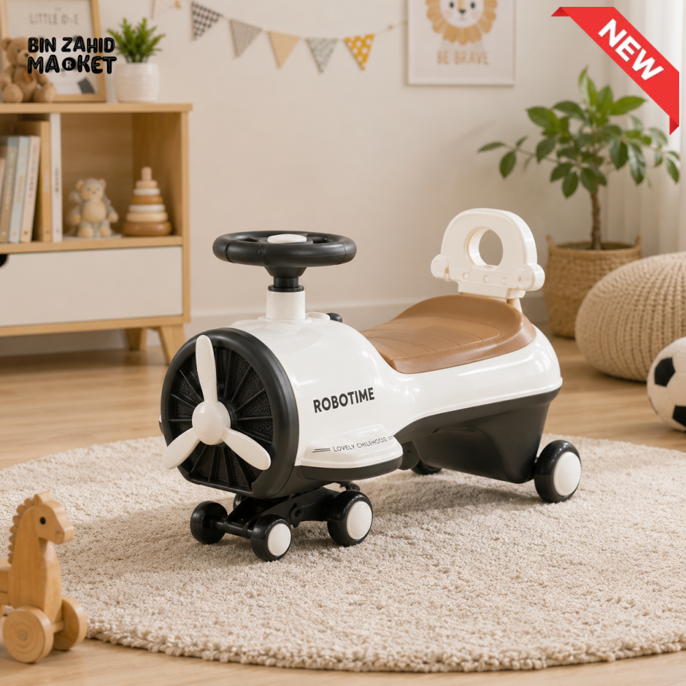 AUTO RIDE ON BABY WALKER CAR - WHITE
