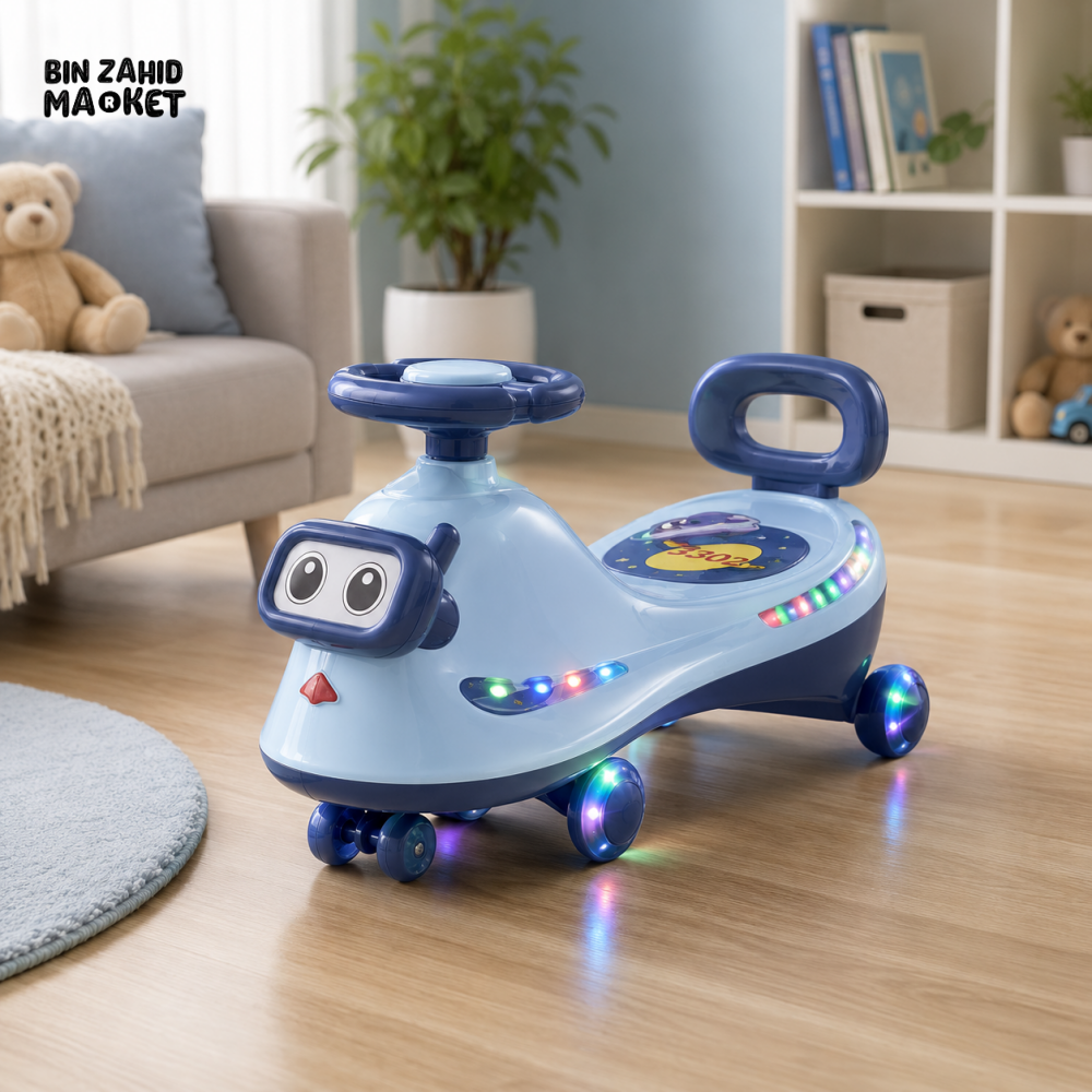 AUTO SWING BABY WALKER CAR - BLUE