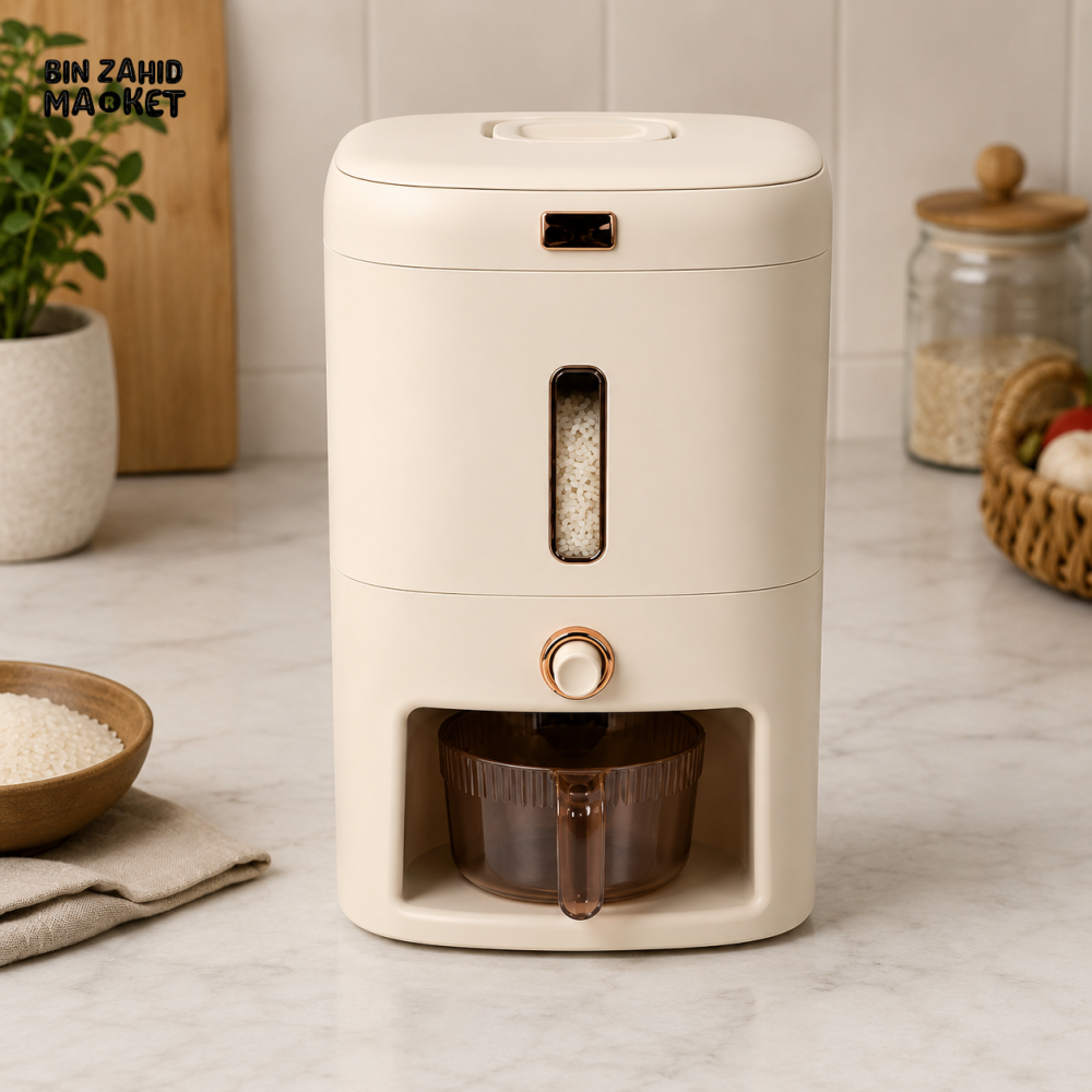 AUTOMATIC RICE DISPENSER WITH MEASURING CUP