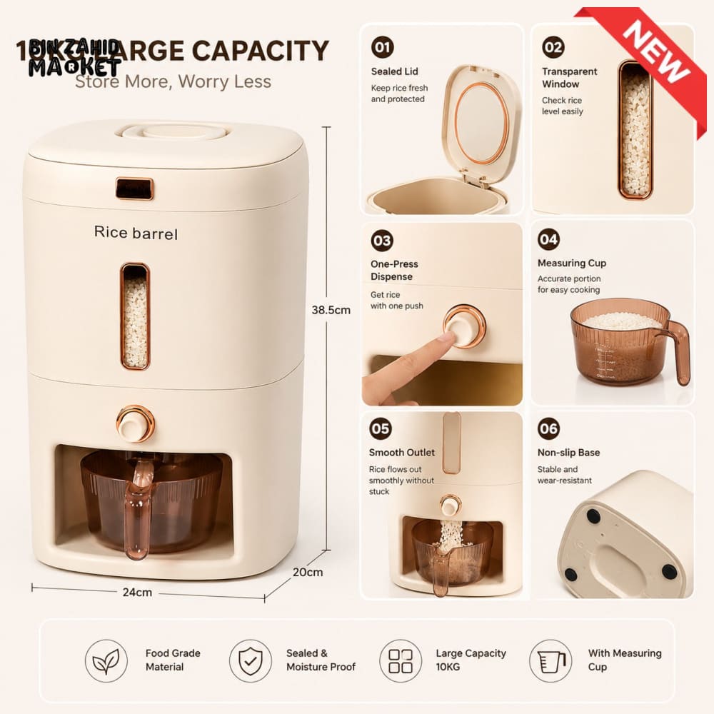 AUTOMATIC RICE DISPENSER WITH MEASURING CUP