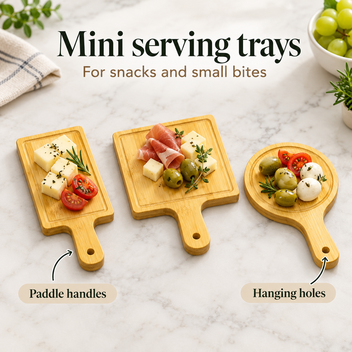 Danny Home Six-Piece Mini Serving Tray Set
