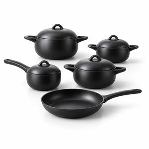 Ucclife Aluminum Non Stick Cookware Set 9 Piece - Black