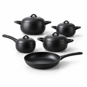 Ucclife Aluminum Non Stick Cookware Set 9 Piece - Black