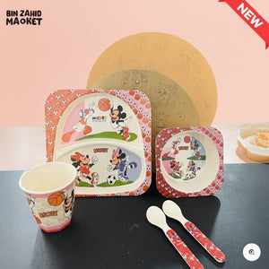HAPPIMUMS 5IN1 KIDS FEEDING SET - MICKEY MOUSE