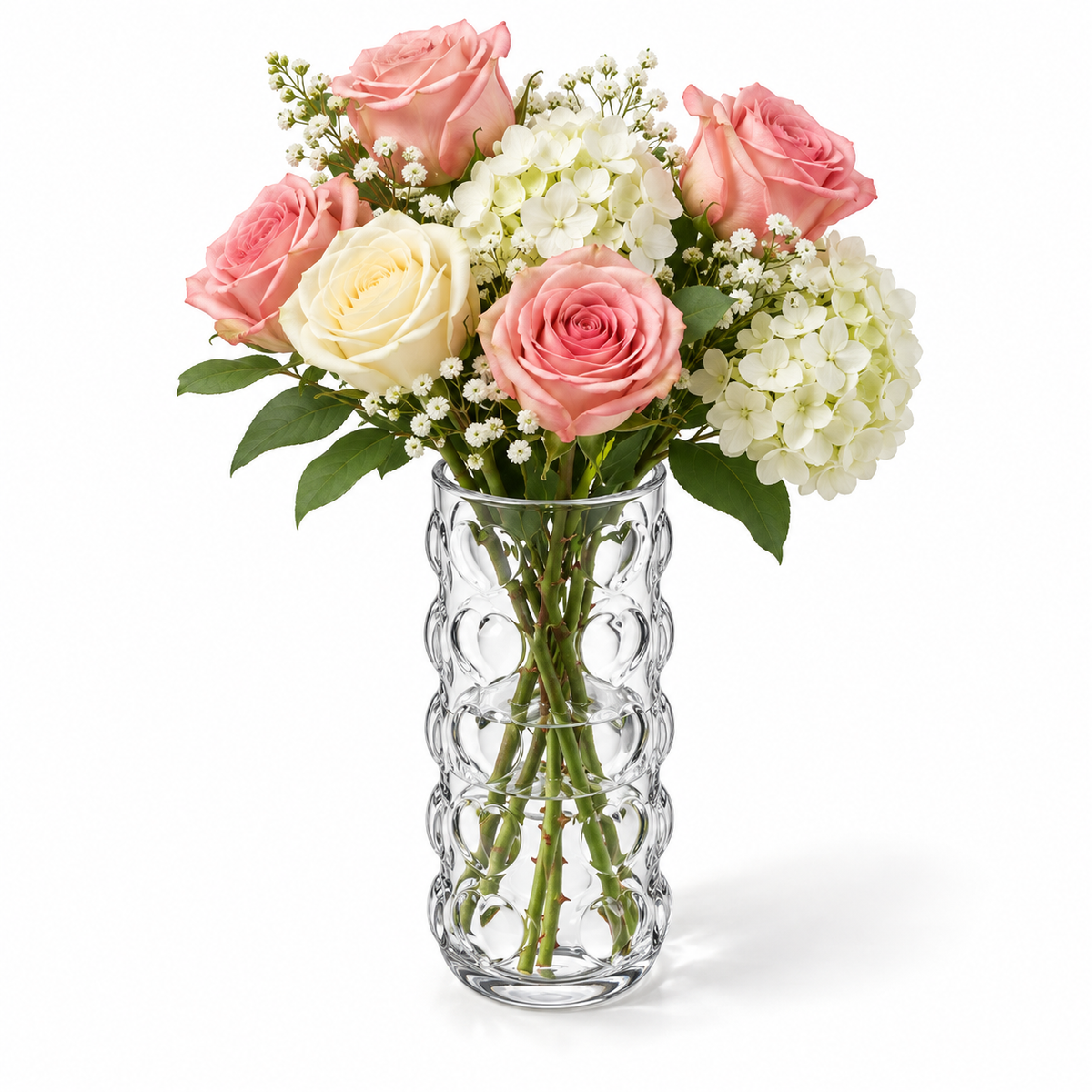 Danny Home Clear Bubble Vase - 12x6.1x28.1cm