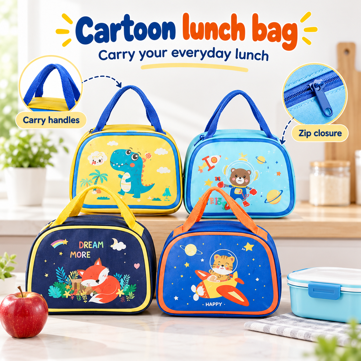 Cartoon Thermal Lunch Bag