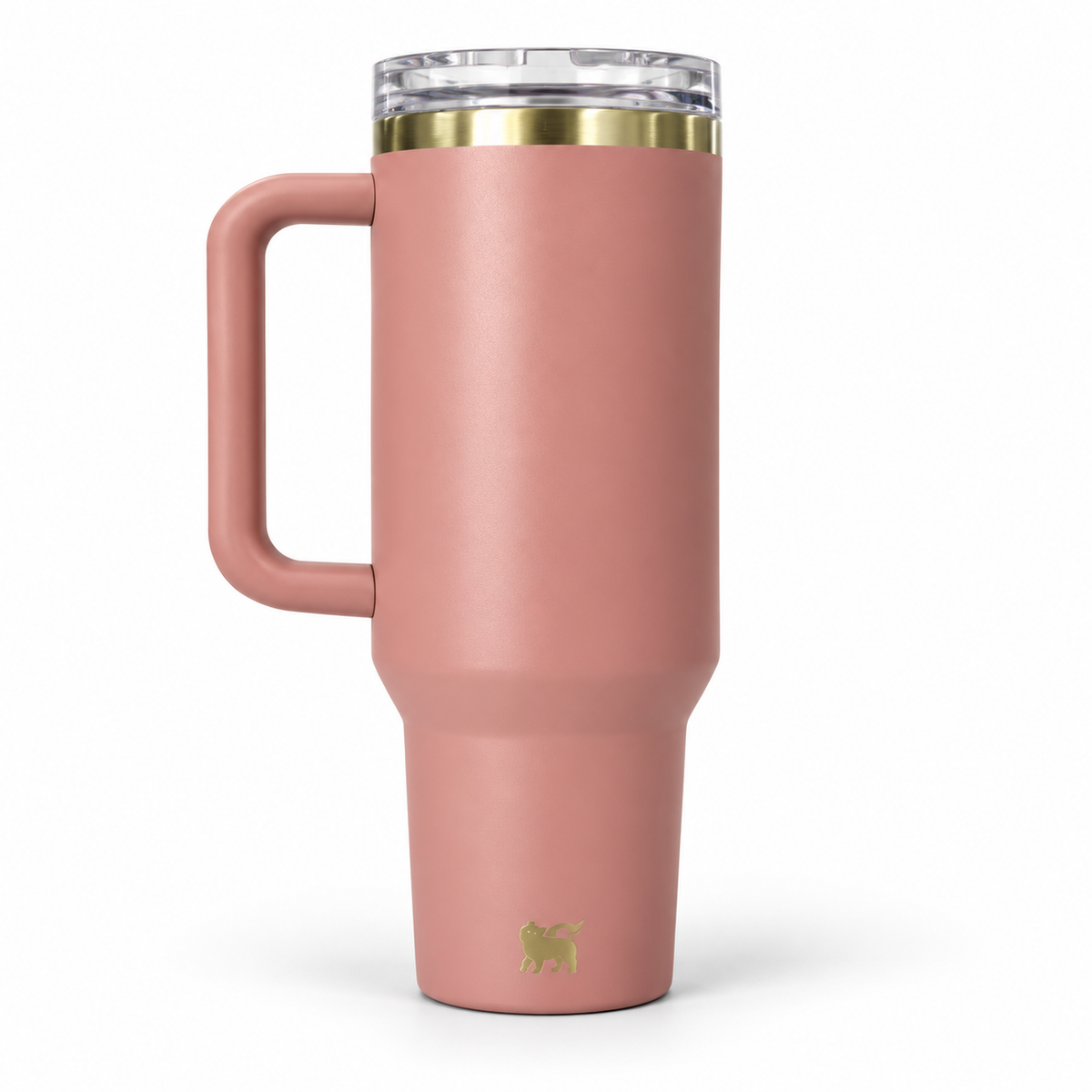 Classic Gold-Rim Handle Tumbler
