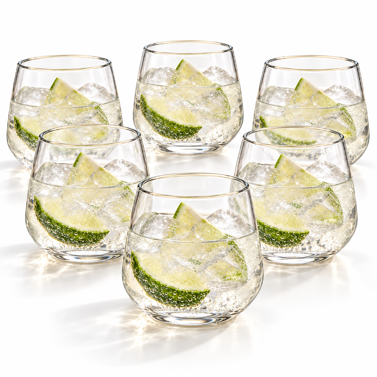 Danny Home 6 Piece Rounded Drinking Glass Set - 360 ml