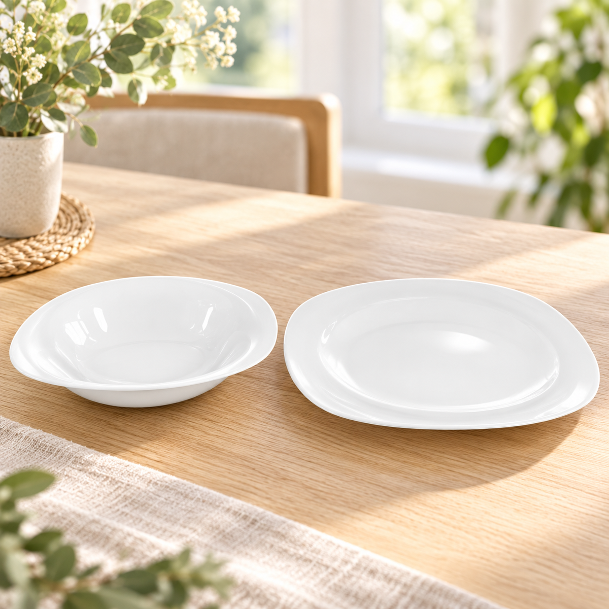 Danny Home 24-Piece White Dinner Set
