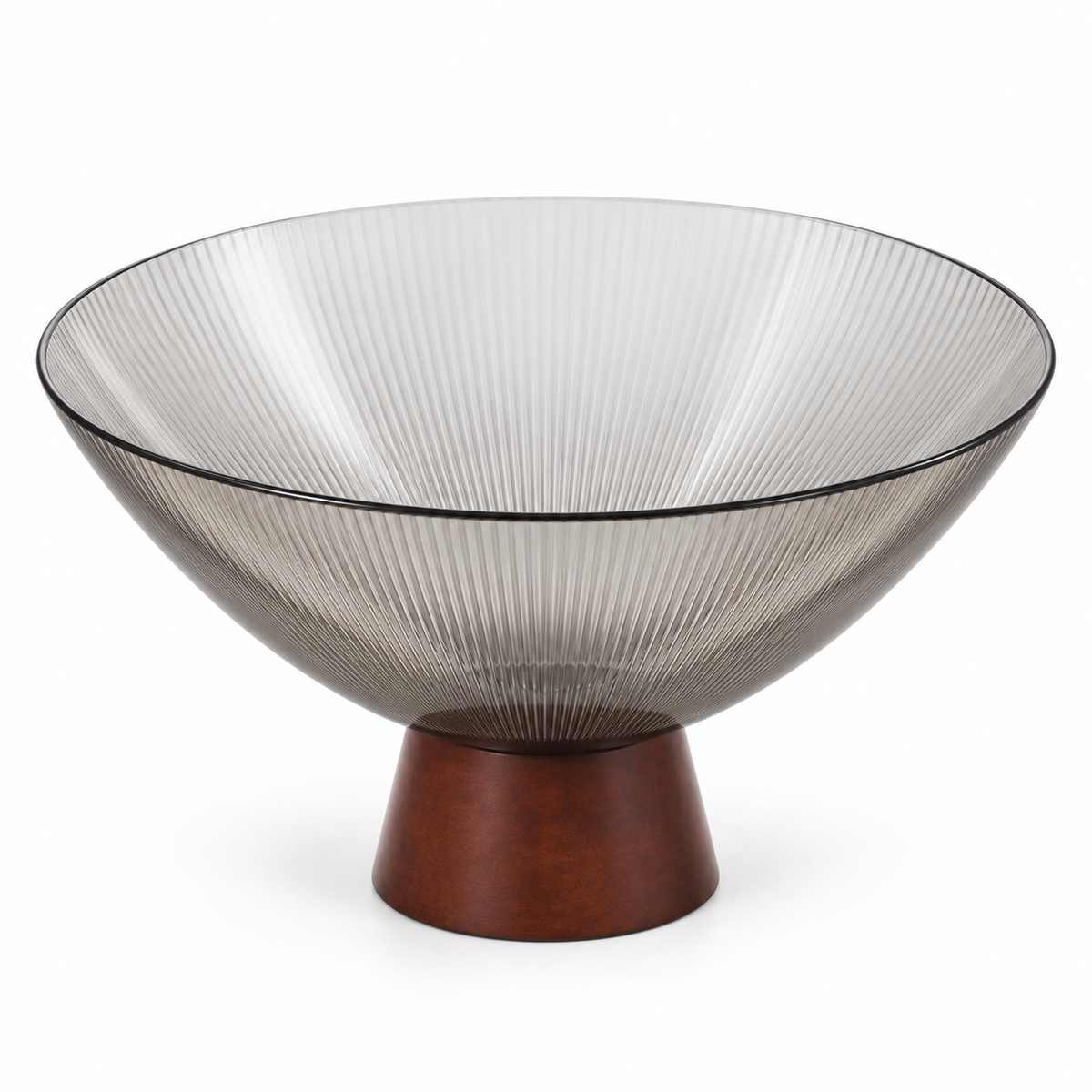 Danny Home Ribbed Pedestal Bowl - 10.25 Inches