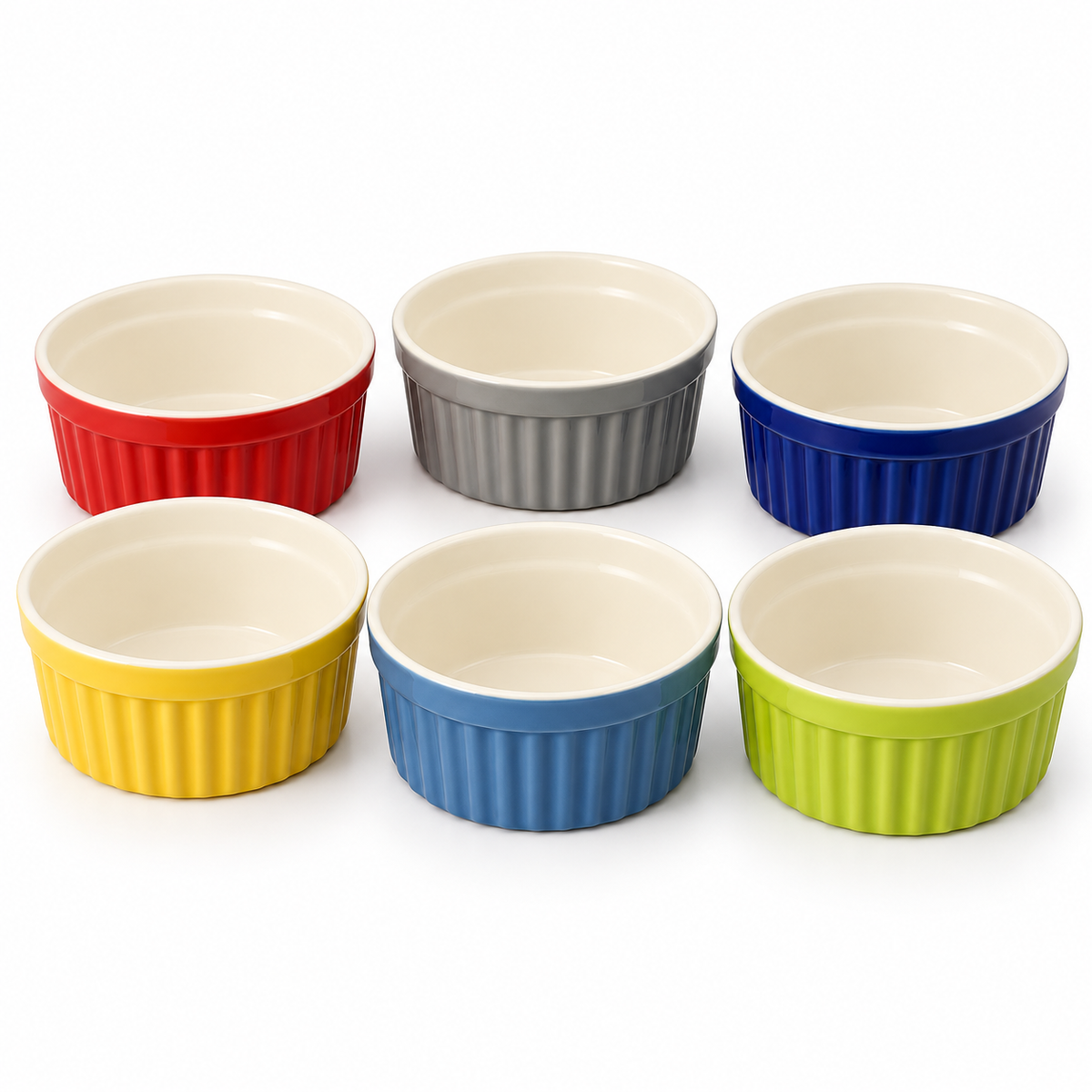 Danny Home 6 Piece Ribbed Ramekin Set