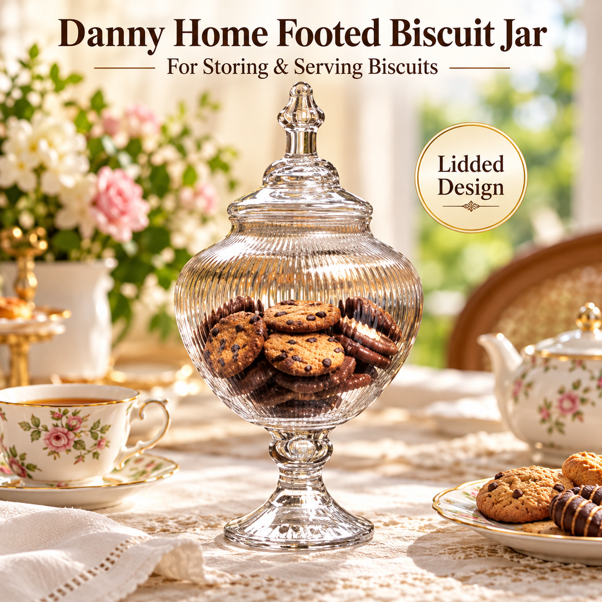 Danny Home Footed Biscuit Jar