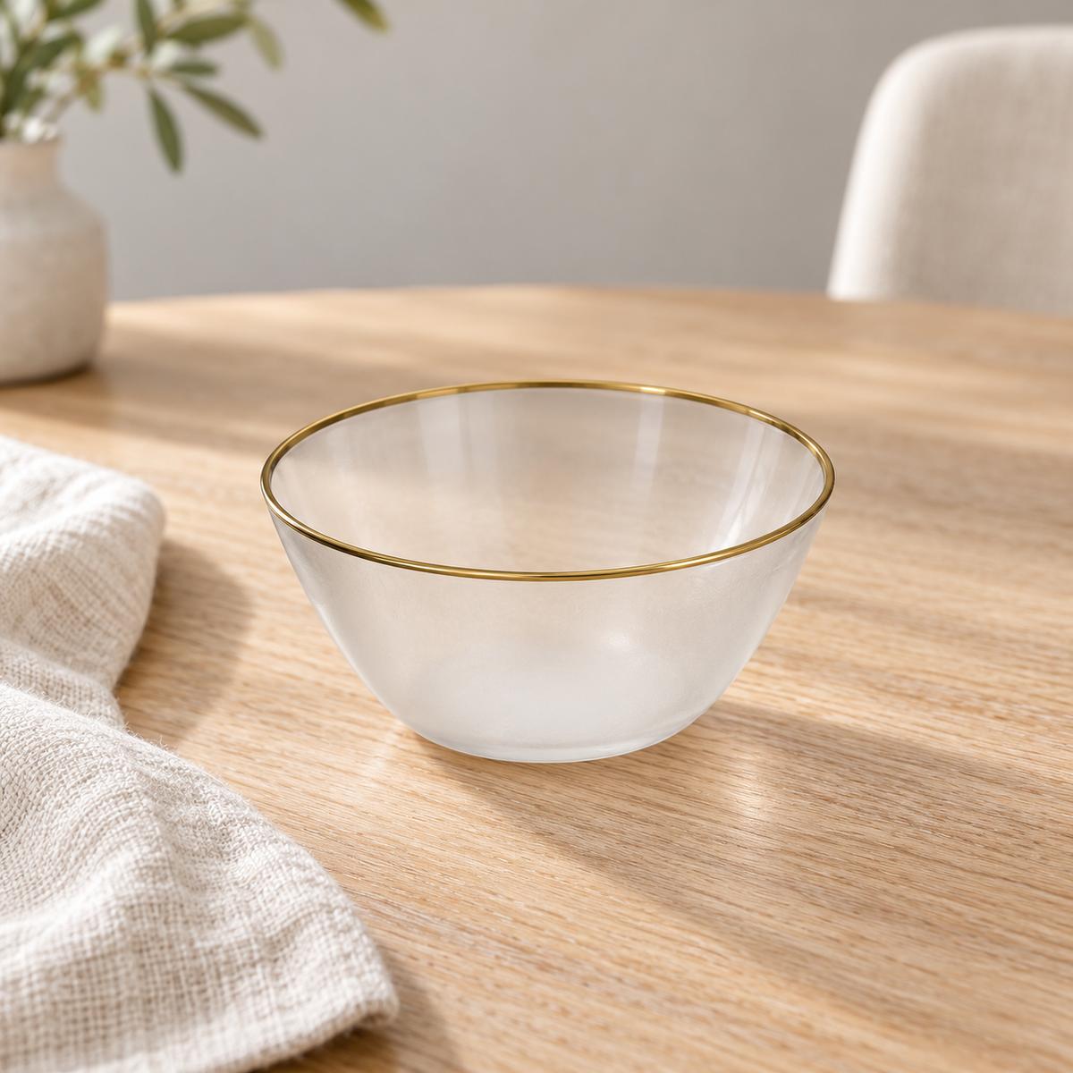 Danny Home Gold Rim Bowl - 6 Inches