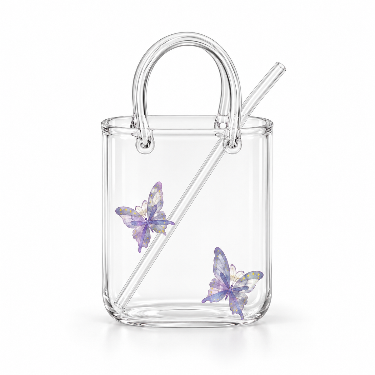 Glasslux Butterfly Handbag Cup - 400 ml