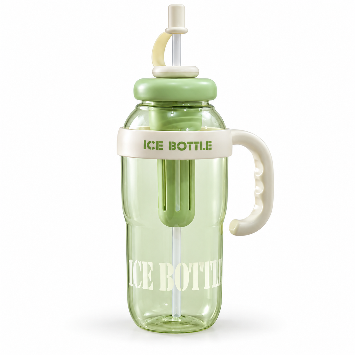 Ice Bottle with Straw
