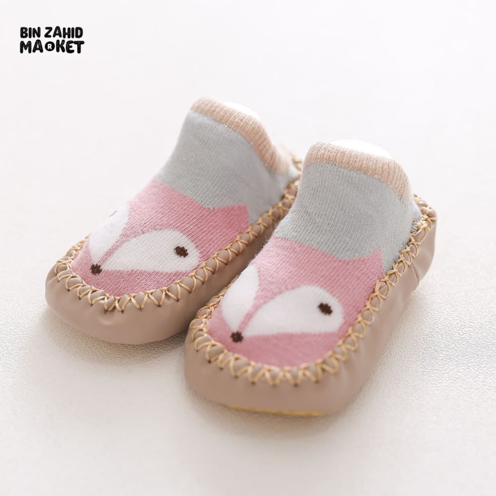 BABY ANTI SLIP SHOES Pink Fox