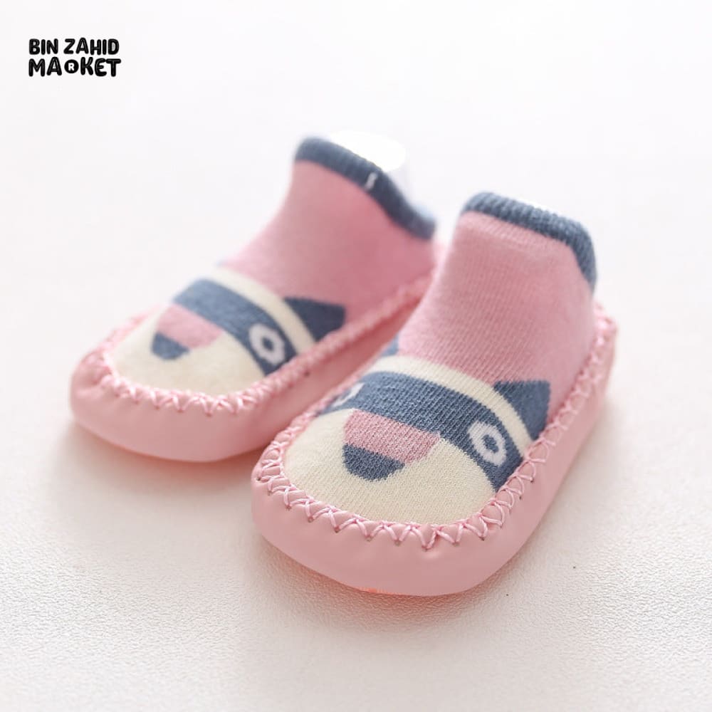 BABY ANTI SLIP SHOES Pink Racoon