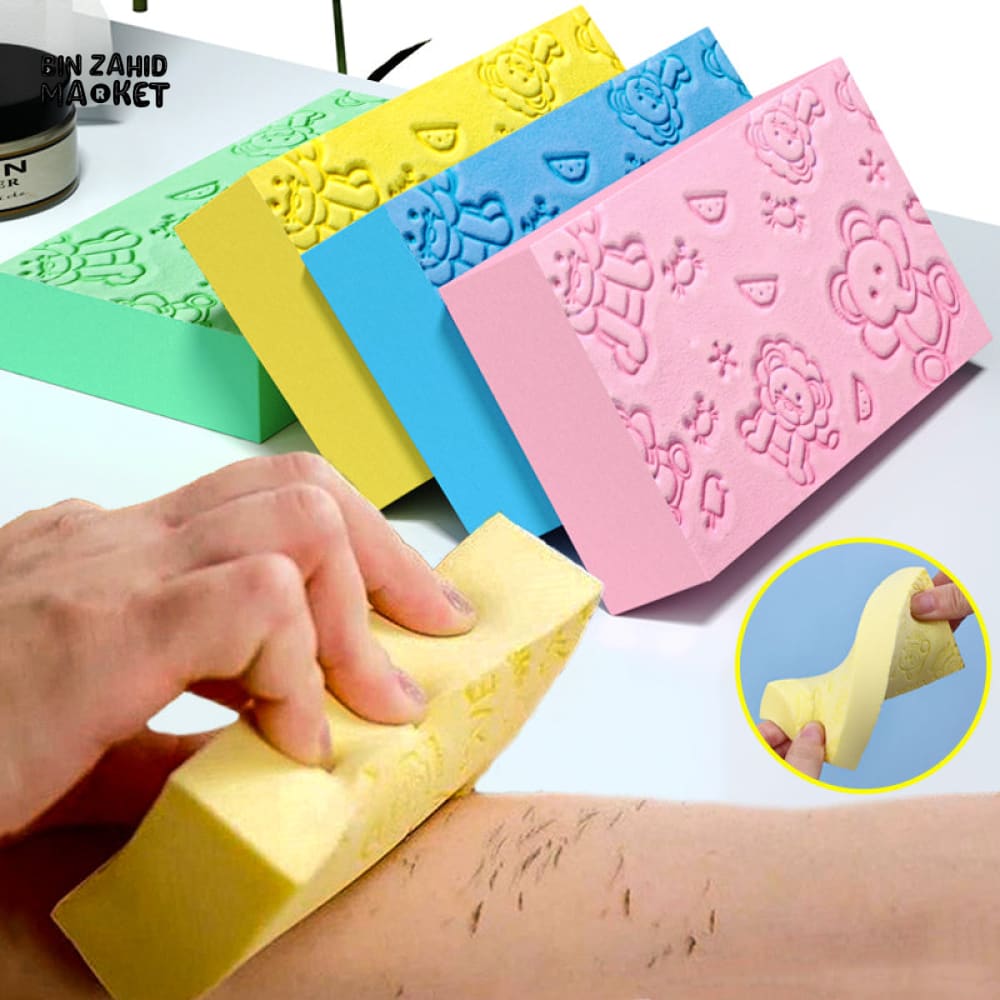 BABY BATH RUB BACK CLEANING SPONGE – GENTLE BODY WASH TOOL FOR KIDS & ADULTS