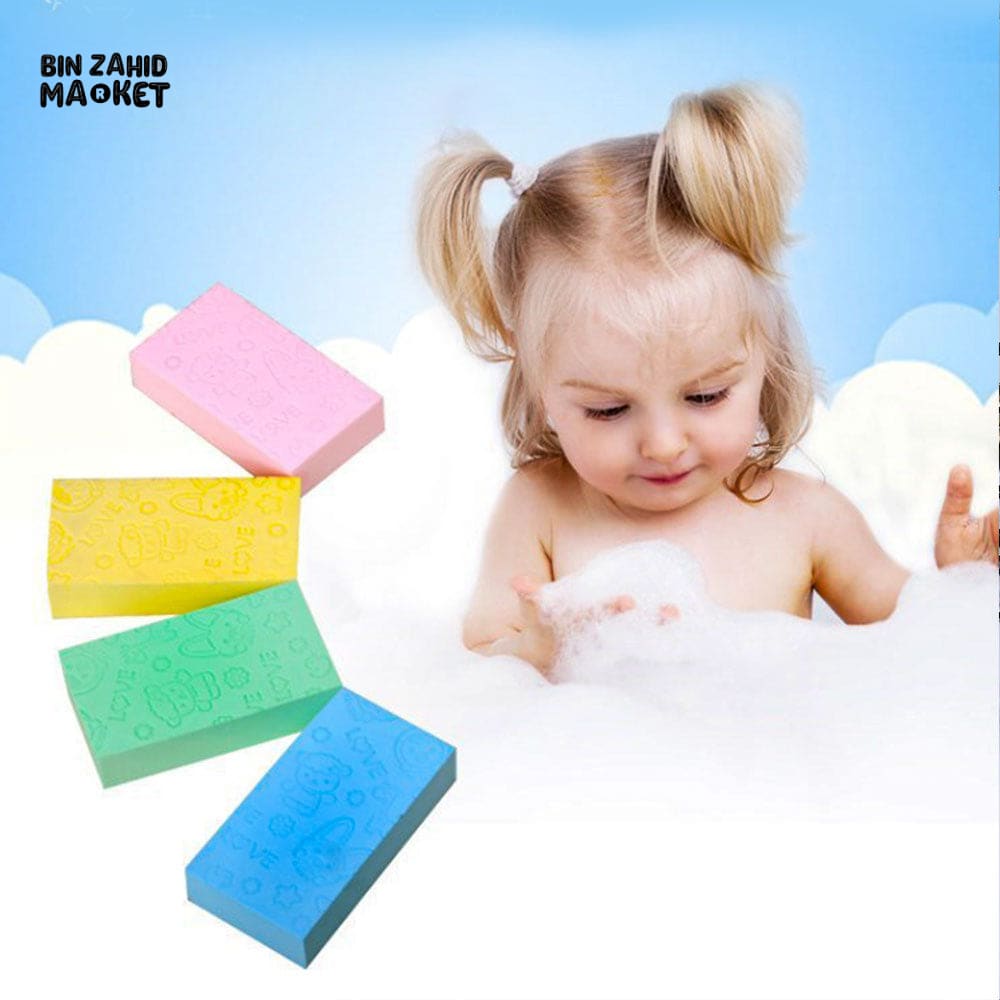 BABY BATH RUB BACK CLEANING SPONGE – GENTLE BODY WASH TOOL FOR KIDS & ADULTS