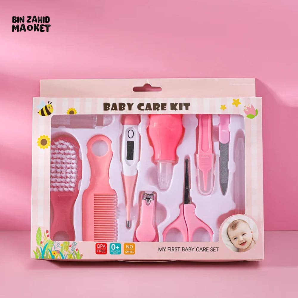 BABY CARE KIT Pink 10 Pieces Set
