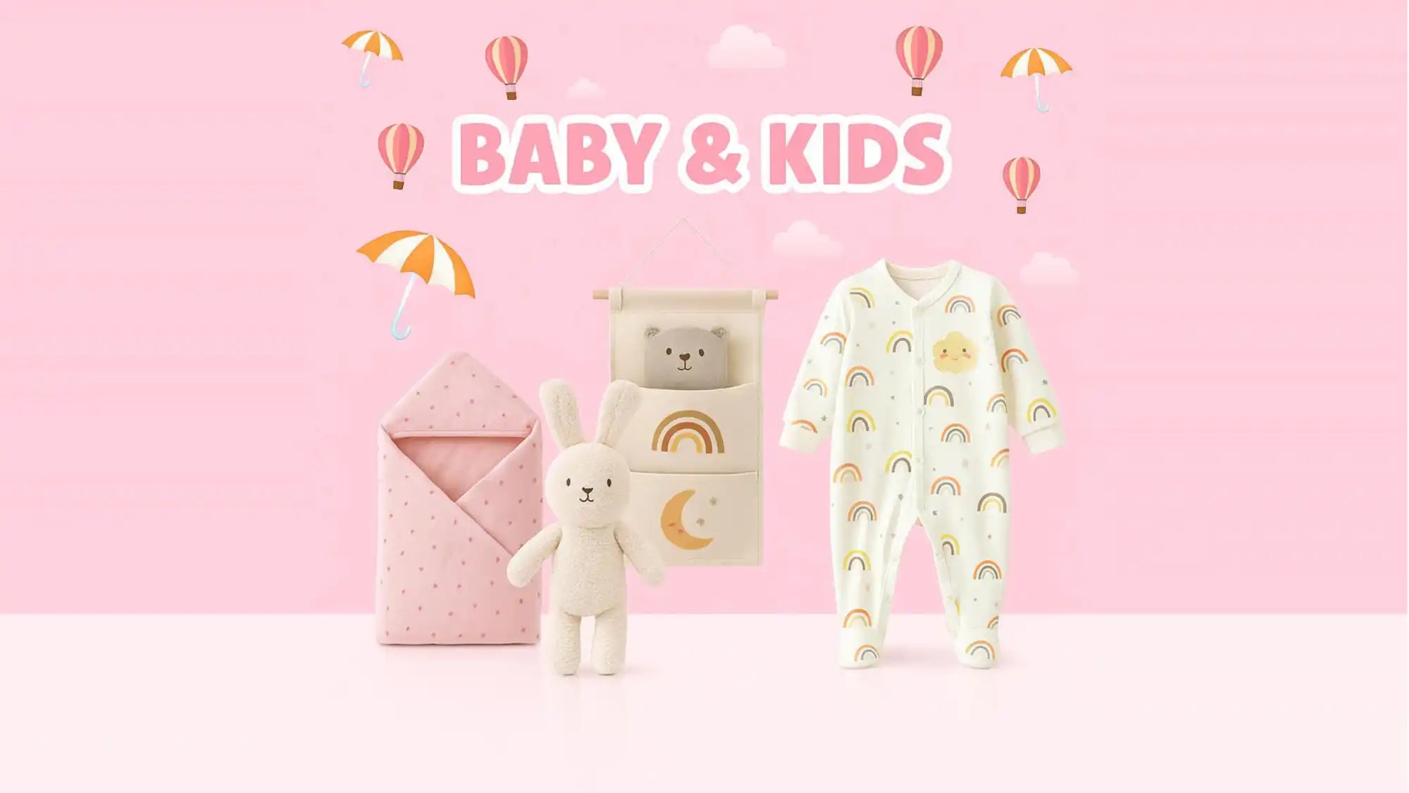 Baby and kids clothing and accessories.