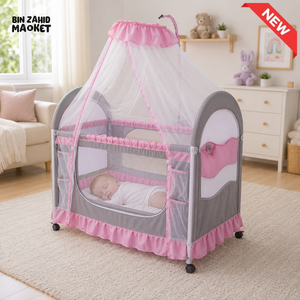 BABY MOSQUITO NET PLAYPEN COT - PINK