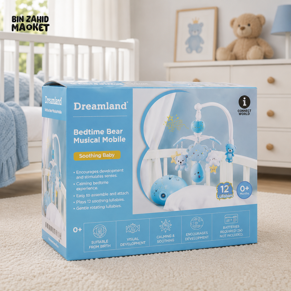 BABY MUSICAL CRIB MOBILE - BLUE