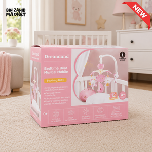 BABY MUSICAL CRIB MOBILE - PINK