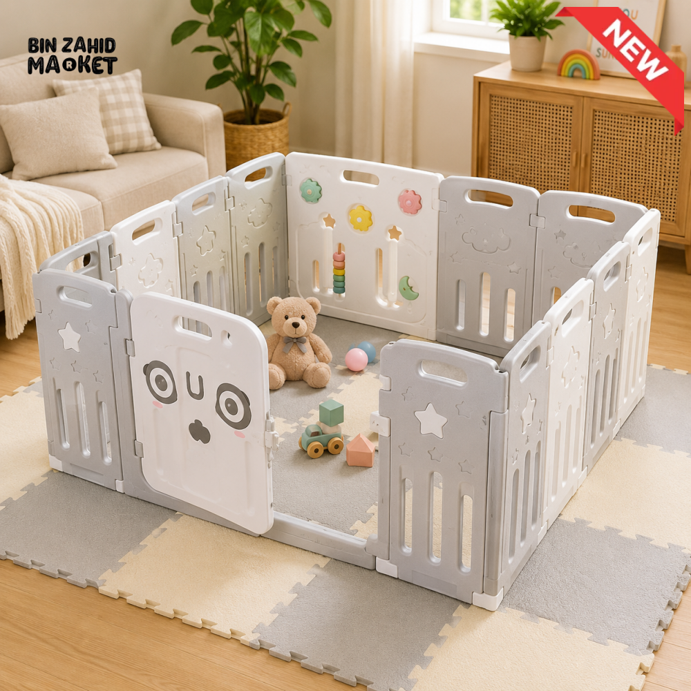 BABY SAFETY PLAYPEN WITH ACTIVITY PANEL