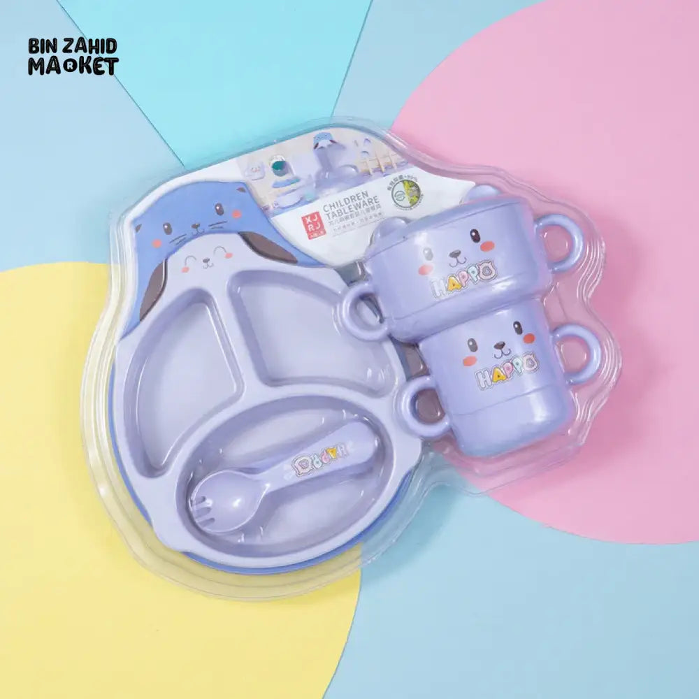 BABY TABLEWARE FEEDING SET – SAFE DURABLE & EASY TO CLEAN - BLUE