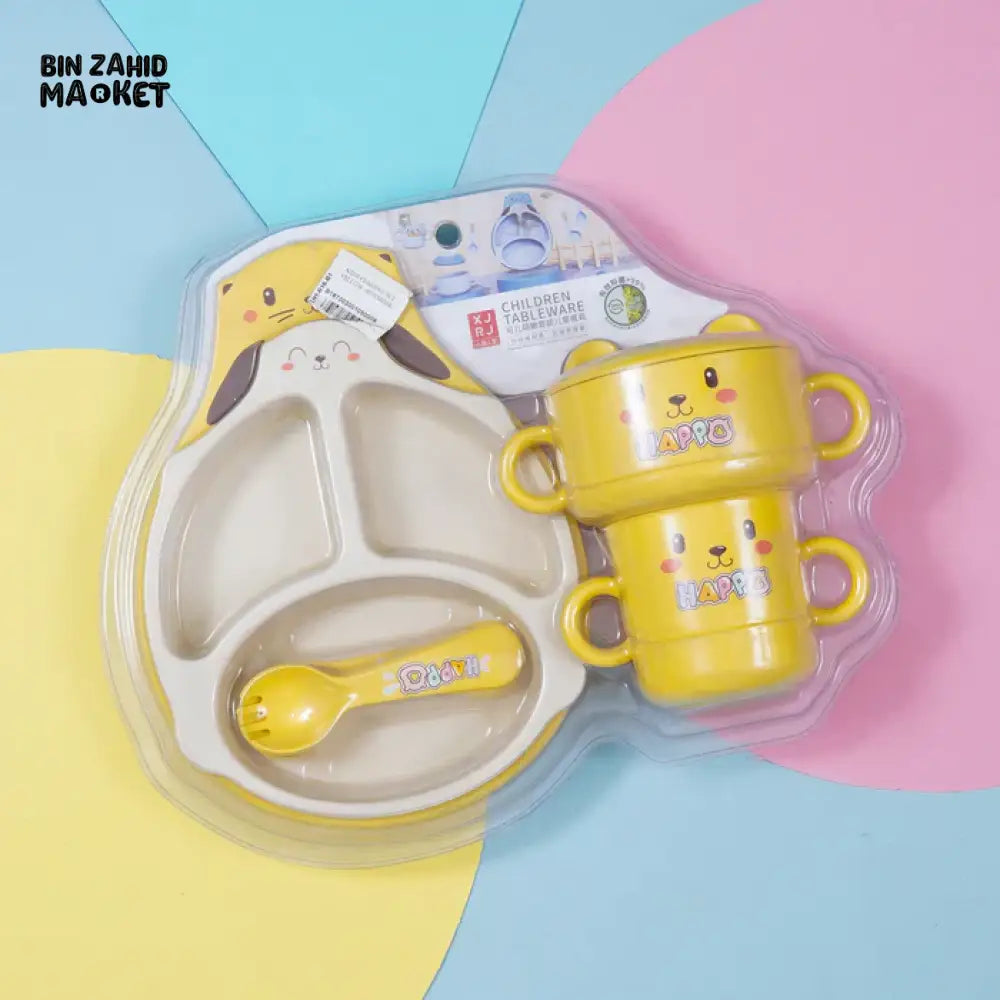BABY TABLEWARE FEEDING SET – SAFE DURABLE & EASY TO CLEAN - YELLOW
