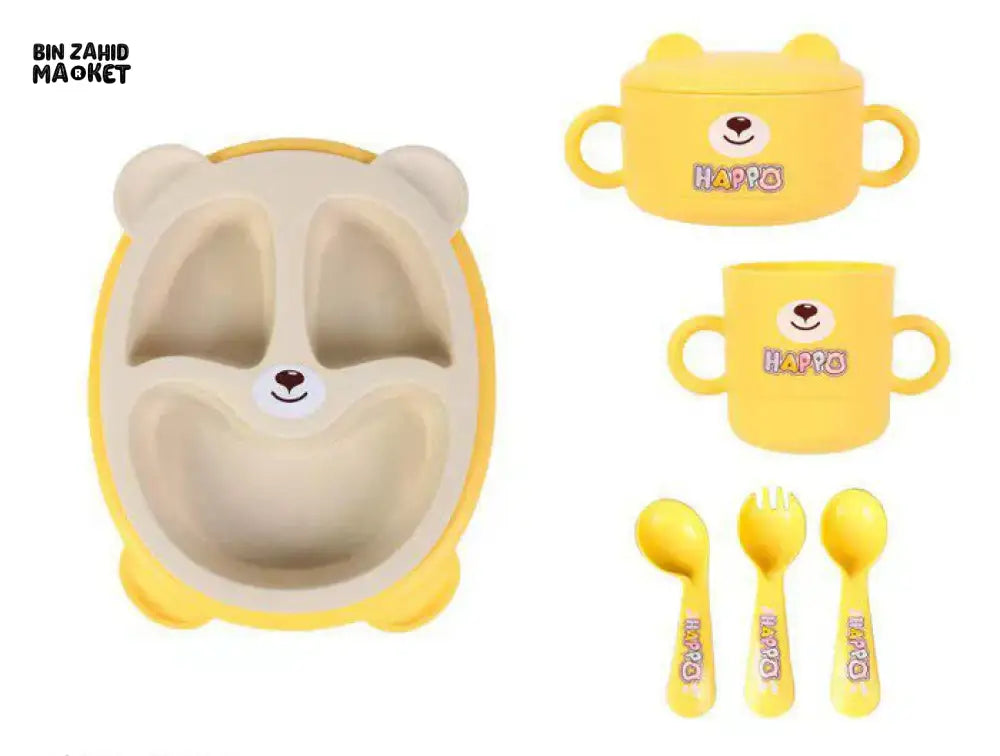 BABY TABLEWARE FEEDING SET – SAFE DURABLE & EASY TO CLEAN - YELLOW