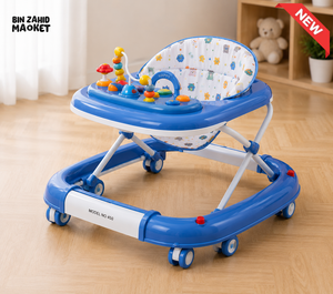 BABY WALKER WITH ACTIVITY TRAY - BLUE