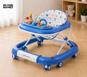 BABY WALKER WITH ACTIVITY TRAY - BLUE