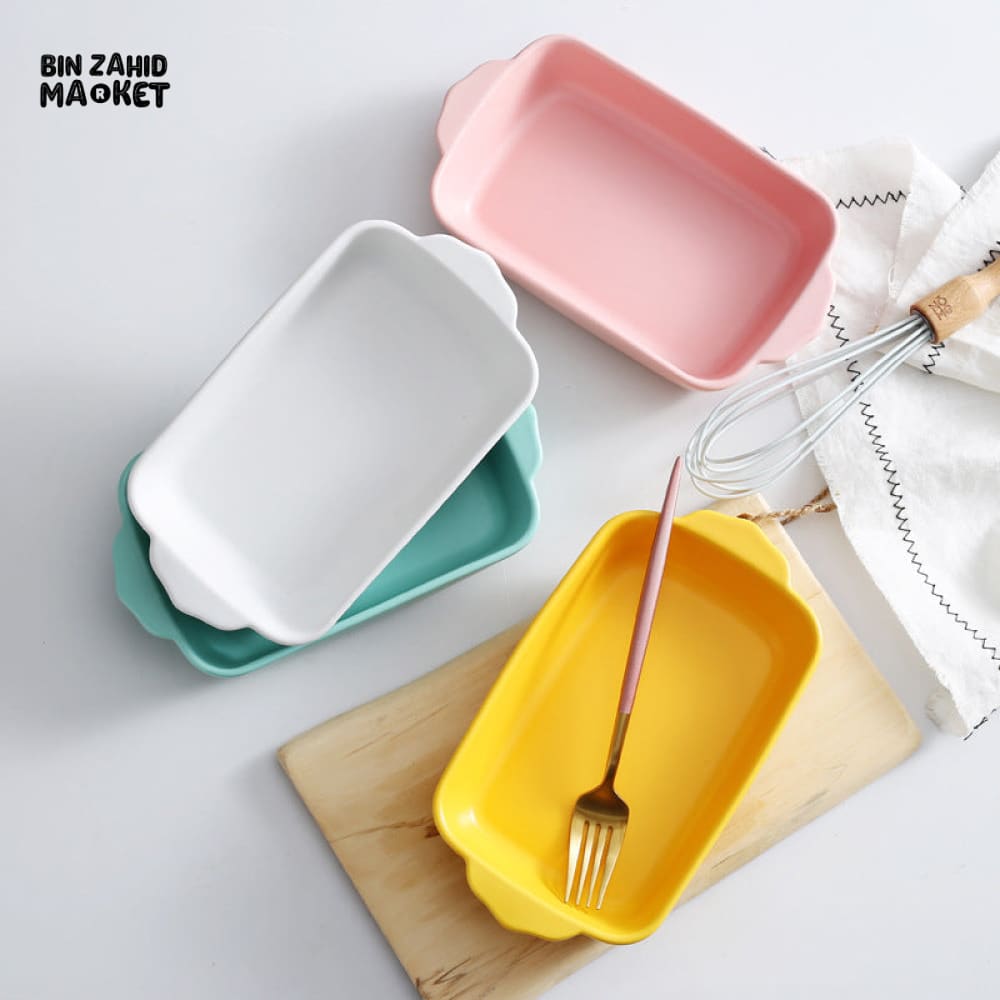 BAKEWARE PORCELAIN DISH 24CM – OVEN SAFE CERAMIC BAKING TRAY FOR KITCHEN COOKING & SERVING