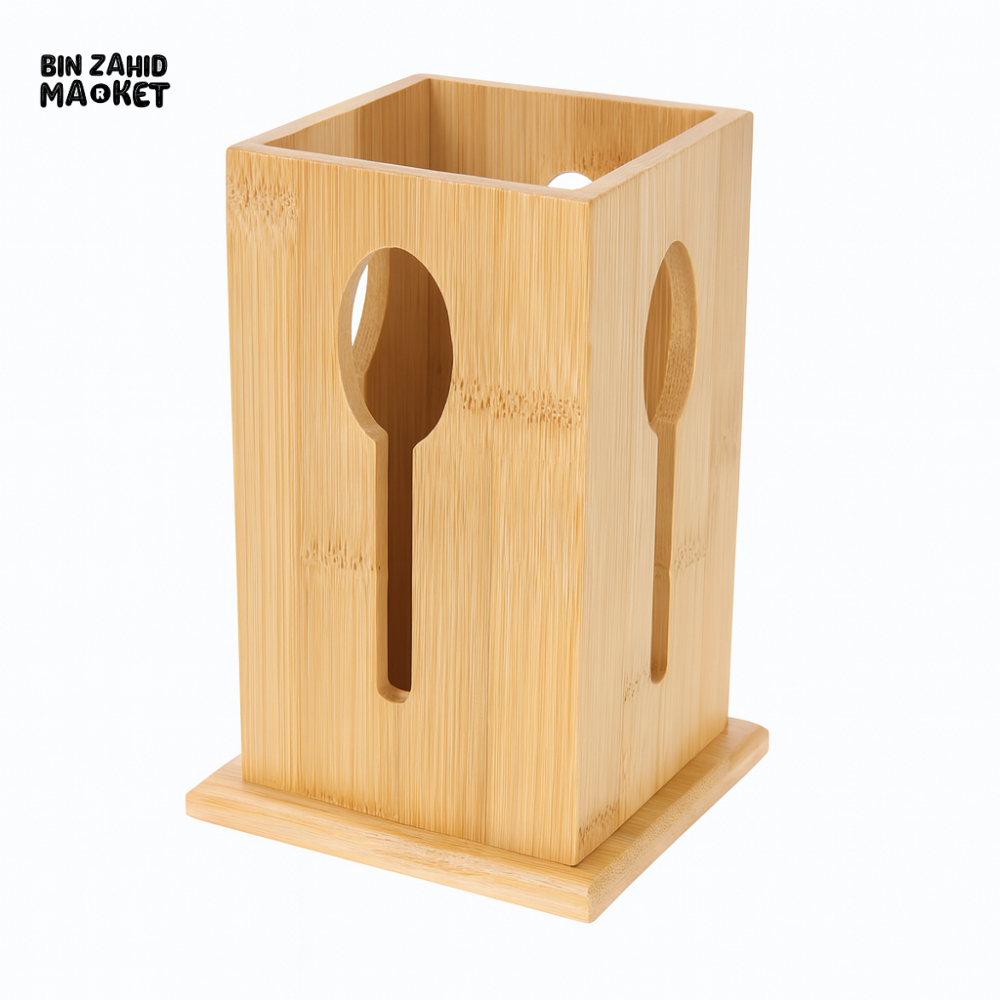 Bamboo Cutlery Holder
