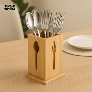 Bamboo Cutlery Holder